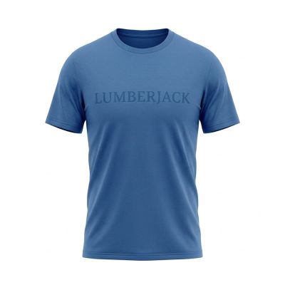 MEN LUMBERJACK TEE BIG HORIZONTAL LOGO NAVY
